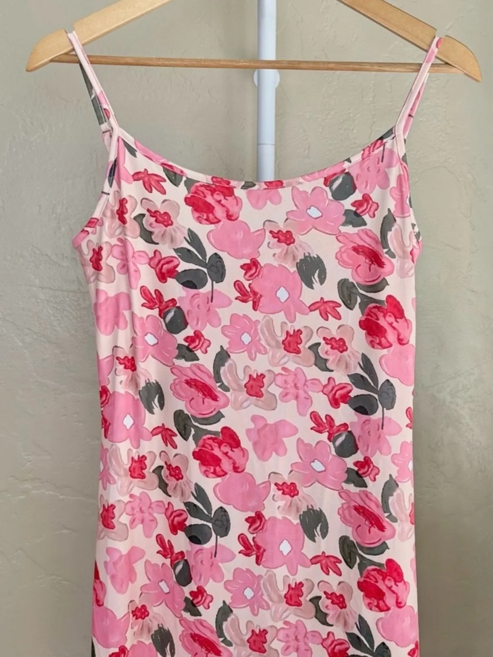 Commense Pink Floral Maxi Slip Dress Medium NWT Spring Summer